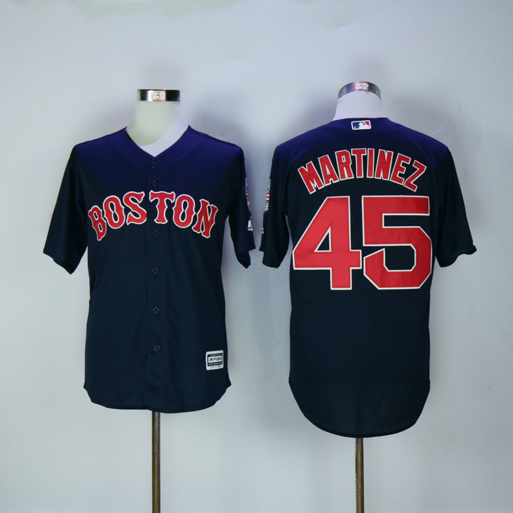 Men Boston Red Sox #45 Martinez Blue MLB Jerseys->boston red sox->MLB Jersey